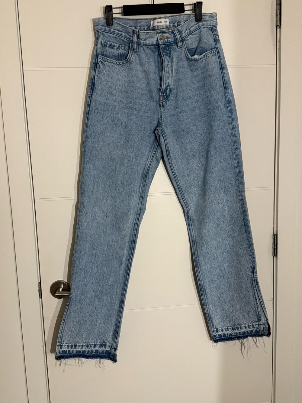 Mango Light Blue High-Rise Denim Jeans with Slit